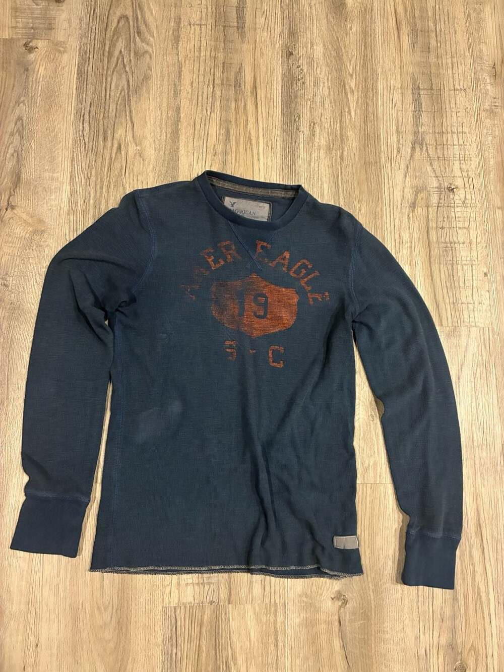American Eagle Outfitters Thermal Long Sleeve Size S Blue